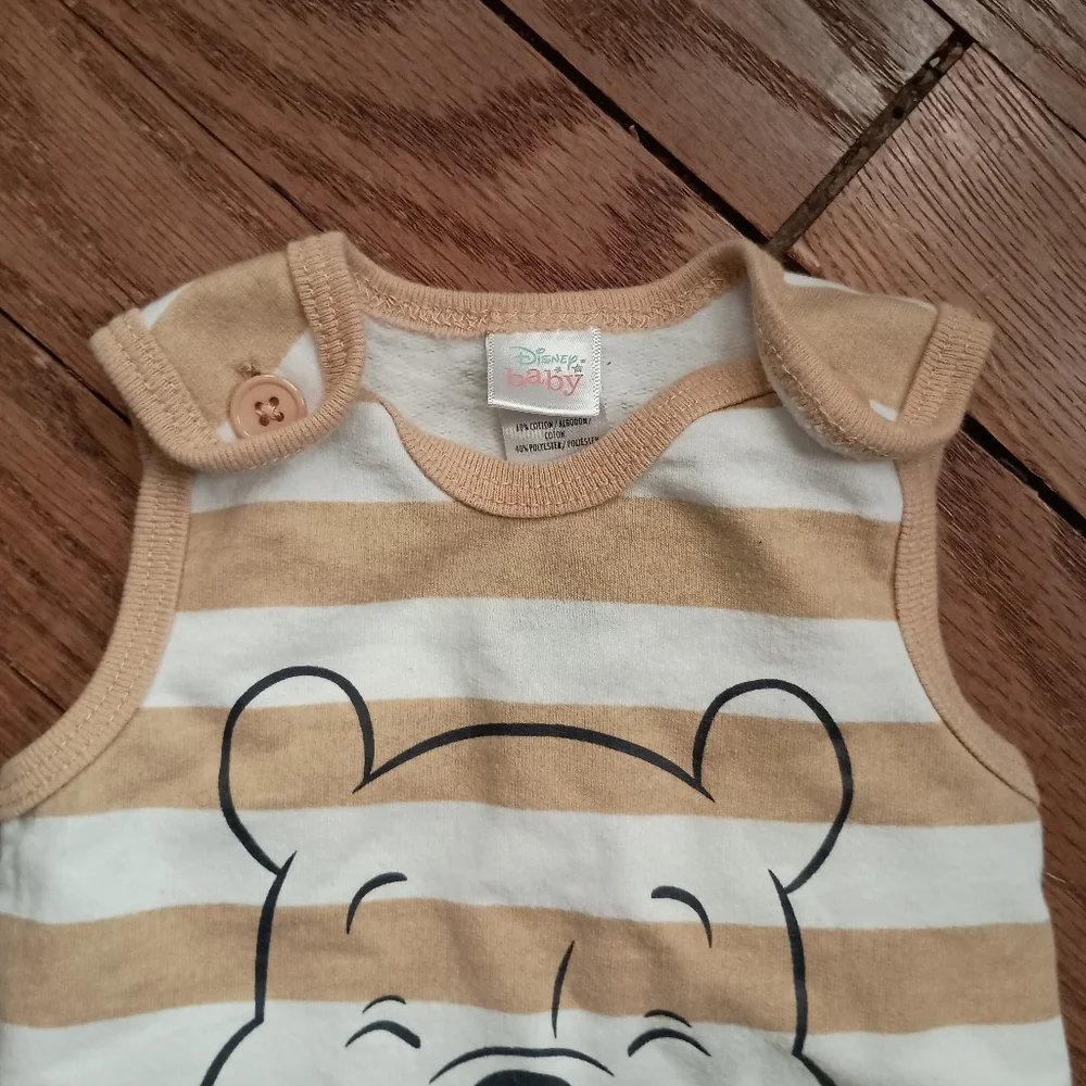 Disney‎ Baby Pooh Bear Striped Romper